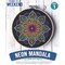 Leisure Arts Embroidery Kit 6" Neon Mandala- Embroidery Kit For Beginners - For Adults - Cross Stitch Kits Cross Stitch Kits Beginners Patterns
